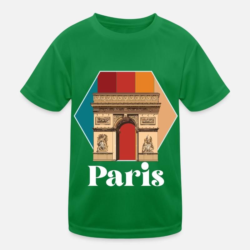 Paris Arc de Triomphe France Place Charles Kids Functional T-Shirt