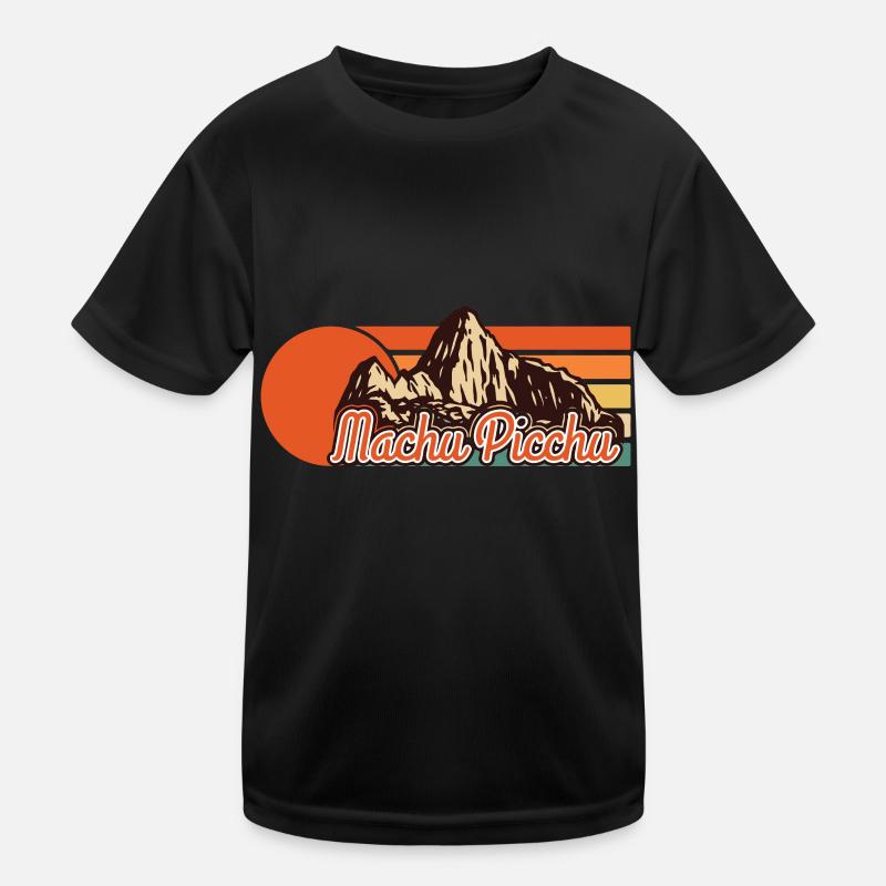 Machu Picchu Mountain Ruin Inca Peru South America Kids Functional T-Shirt