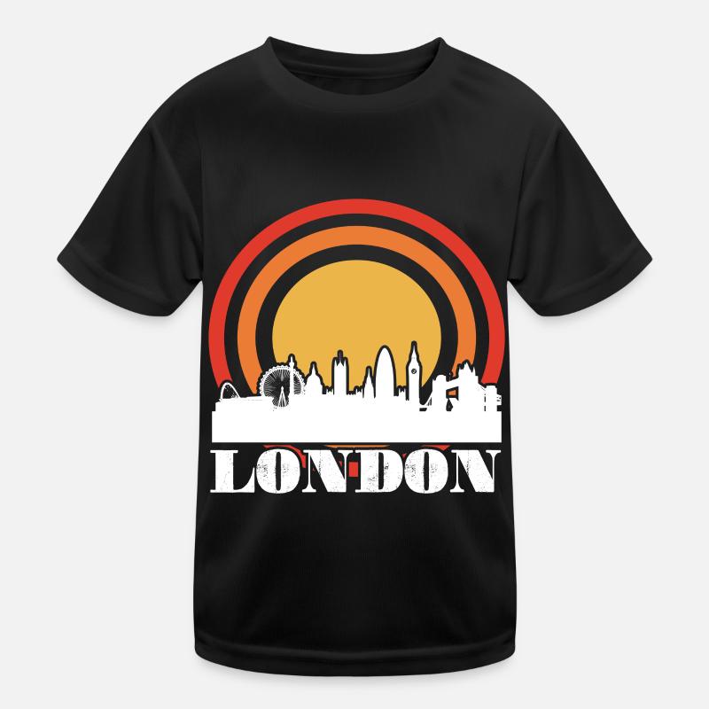 London Skyline Big Ben Westminster Castle Kids Functional T-Shirt