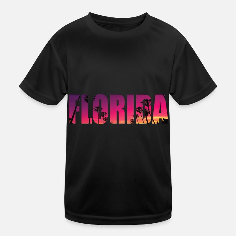 Florida Palmen Strand Sonne Miami Kinder Funktions-T-Shirt