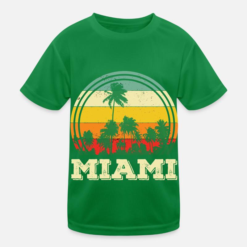 Miami Retro Floride Palm Skyline Beach T-shirt sport Enfant