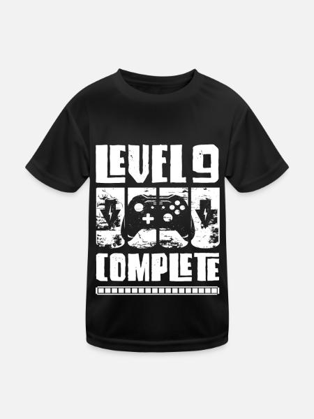 Level 9 Complete Gamer Young Vintage 2013 - Kids Functional T-Shirt - black - Front