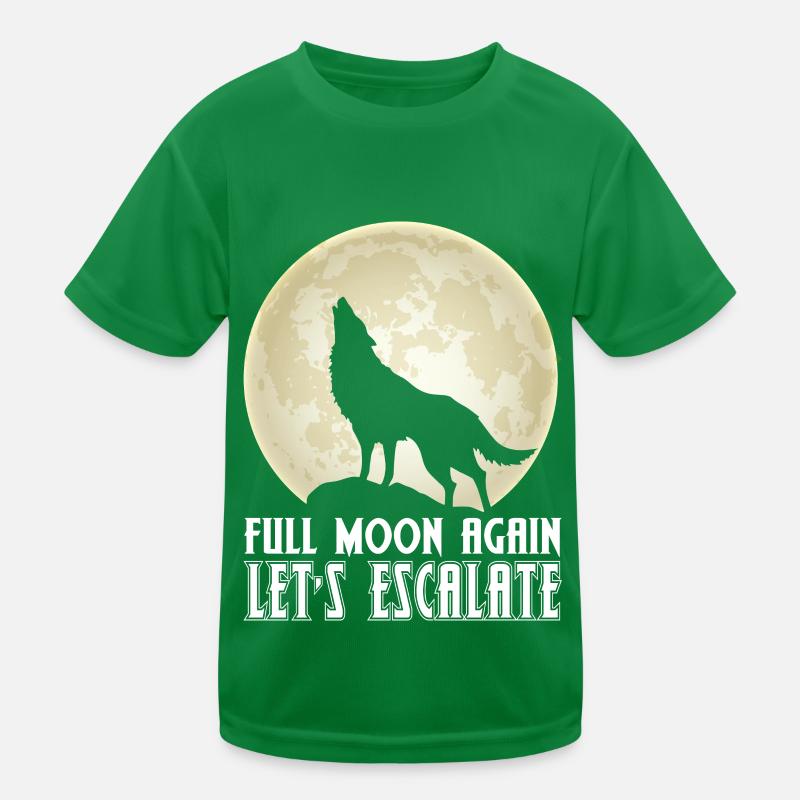 Wolf Full Moon Escalation Pack Wolves Kids Functional T-Shirt