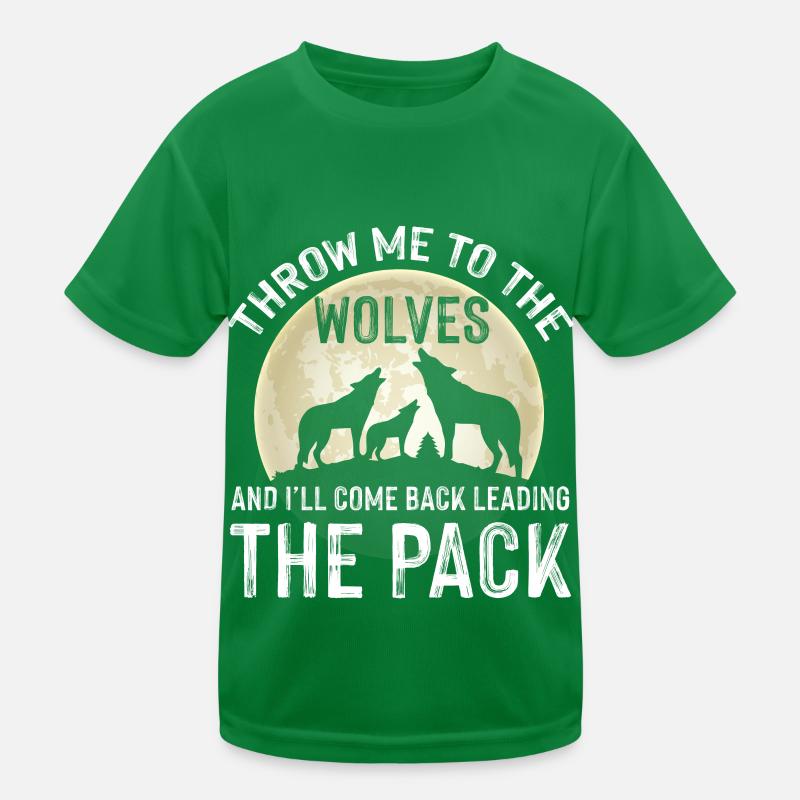 Alpha Wolf Wildhound Wolf Pack Full Moon Kids Functional T-Shirt