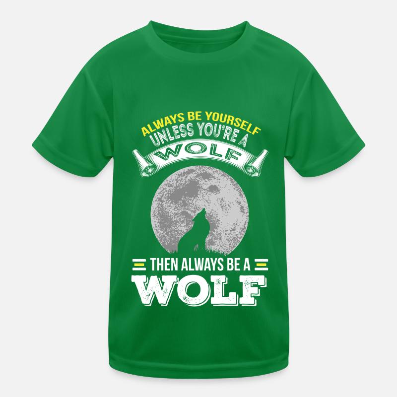 Wolf Wolf Pack Full Moon Howl Wolves Kids Functional T-Shirt