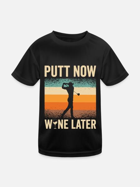 Golf Golfer Golf ball Golfer Golfers Golf clubs - Kids Functional T-Shirt - black - Front