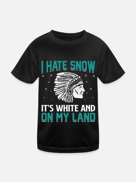 Indianer Ureinwohner Amerika Native American - Kinder Funktions-T-Shirt - Schwarz - Vorne
