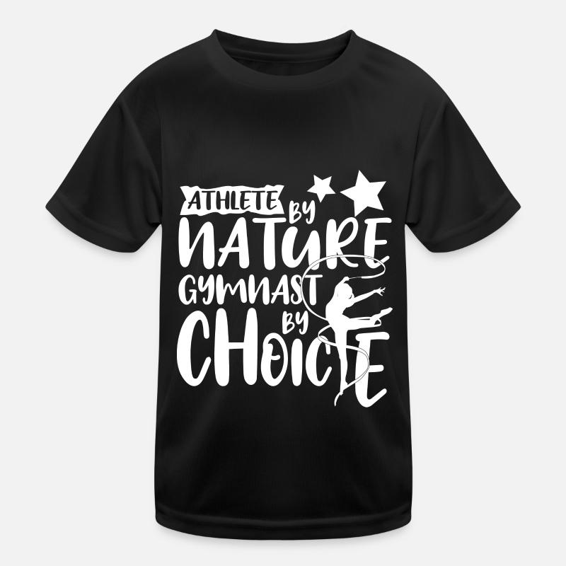 Athlete By Nature Gymnast By Choice Funny Acrobat Kids Functional T-Shirt