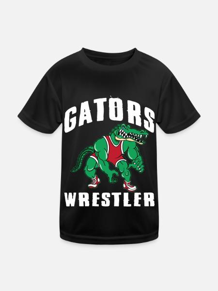 Crocodile Alligator Wrestling Reptile Cadeau - T-shirt sport Enfant - noir - Devant