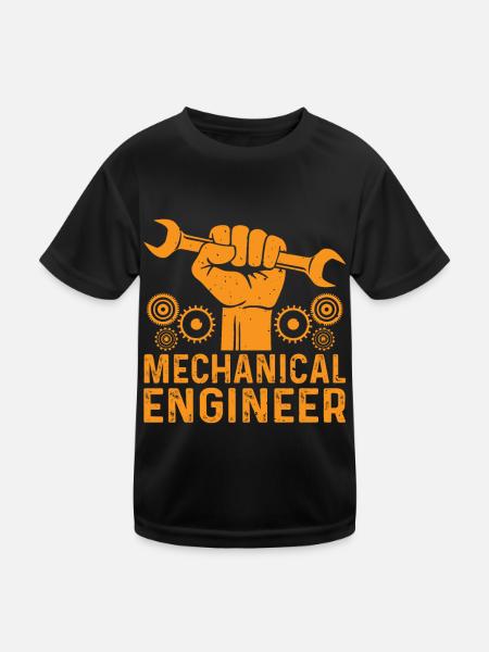 Ingénieur en mécanique Génie mécanique - T-shirt sport Enfant - noir - Devant
