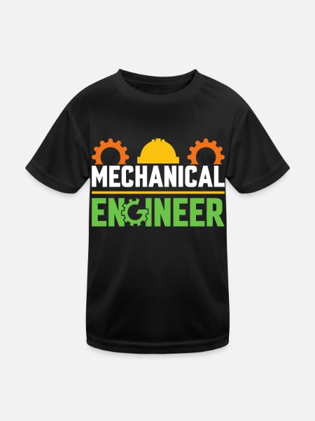 Ingénieur en mécanique Génie mécanique - T-shirt sport Enfant - noir - Devant