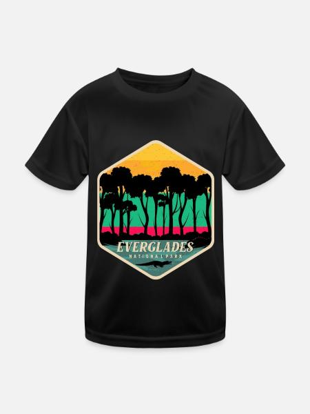 Everglades Wetlands Florida Alli National Park - Kids Functional T-Shirt - black - Front