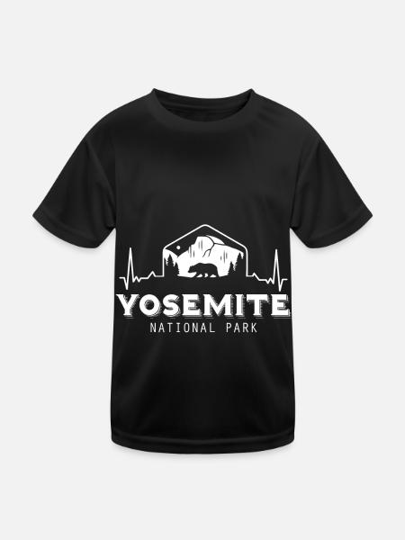 Yosemite California Souvenir National Park Randonnée - T-shirt sport Enfant - noir - Devant