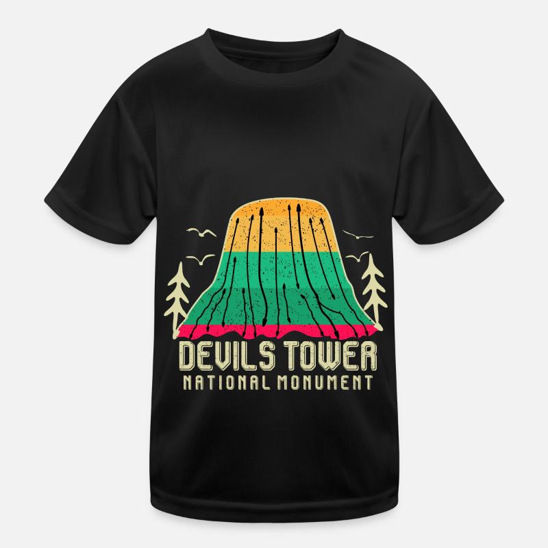 Devils Tower NationalDémarque Randonnée Wyoming Nature T-shirt sport Enfant