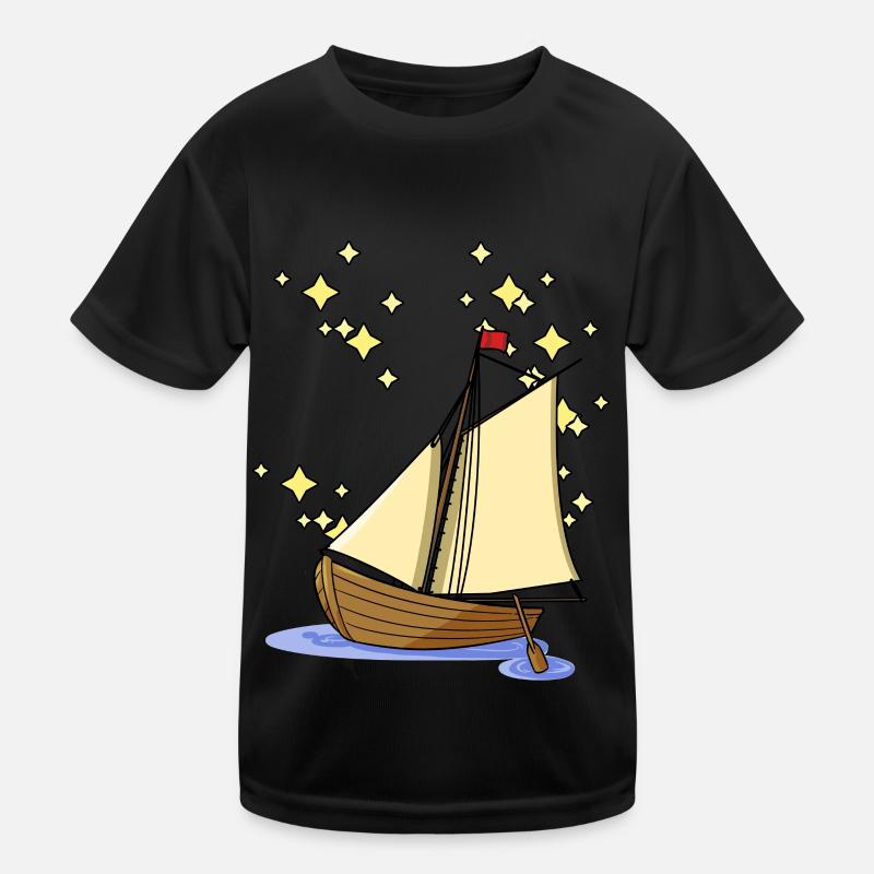 Ahoi Ruderboot Boot Paddelboot Segelboot maritim Kinder Funktions-T-Shirt