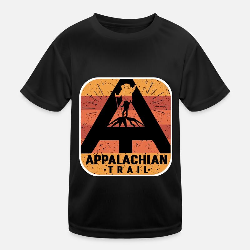 Mountain Range Appalachian Trail Hiking Trail Kids Functional T-Shirt