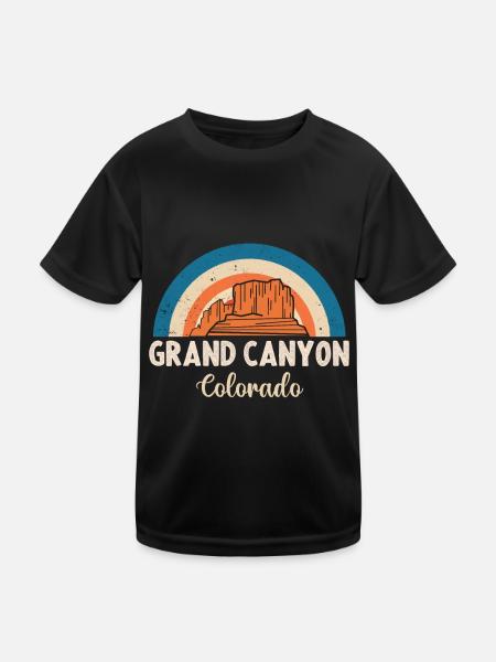 Colorado Souvenir Grand Canyon National Park Campin - T-shirt sport Enfant - noir - Devant