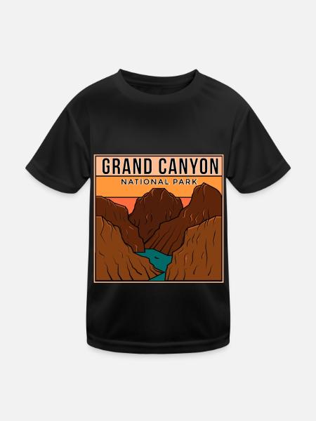 Grand Canyon National Park Souvenir Colorado Campin - Kids Functional T-Shirt - black - Front