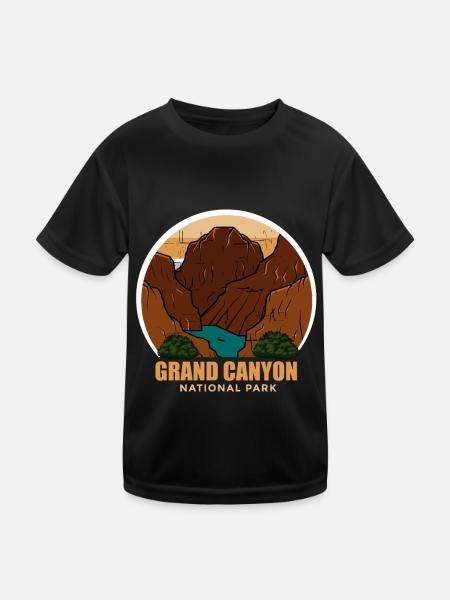 Grand Canyon Colorado National Park Randonnée Camping - T-shirt sport Enfant - noir - Devant