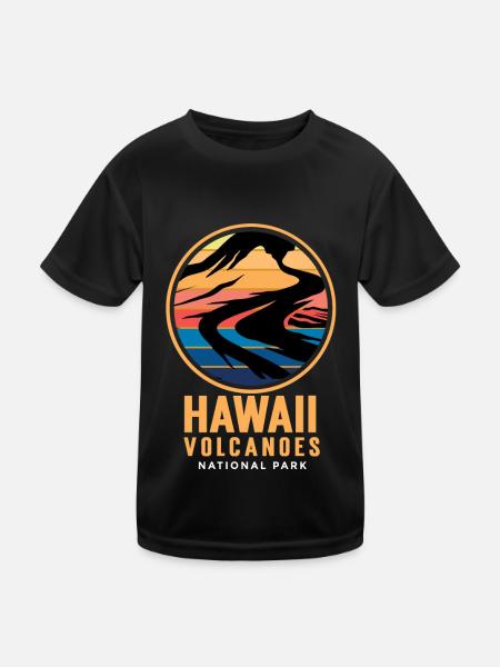Hawaii Volcanoes Nationalpark Vulkan Insel Souveni - Kinder Funktions-T-Shirt - Schwarz - Vorne