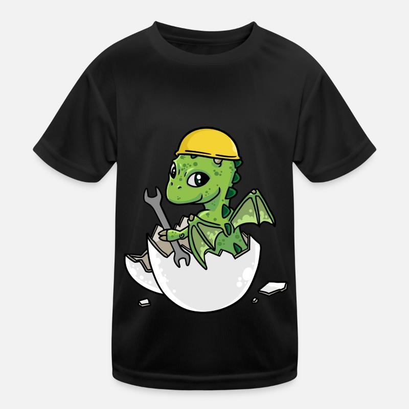 Dino Craftsman Eggshell Tool Car Workshop Kids Functional T-Shirt