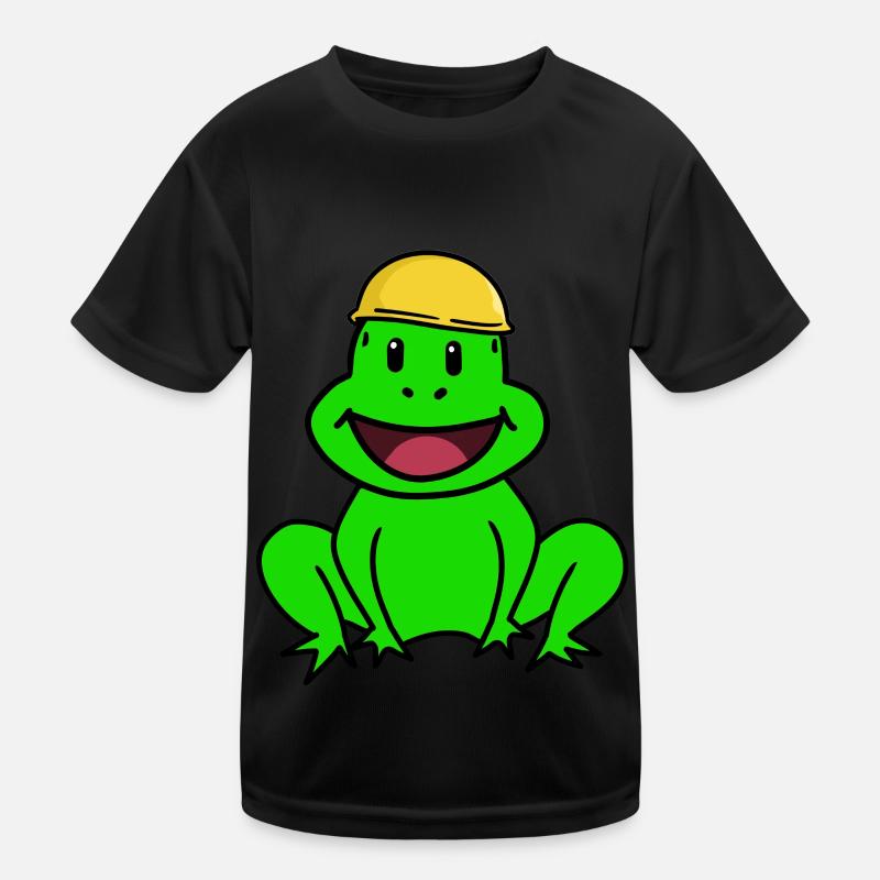 Craftsmen Construction Sites Frog Safety Helmet Chief Toad Kids Functional T-Shirt