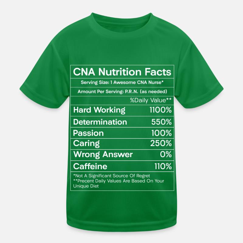 CNA nutrition data Kids Functional T-Shirt