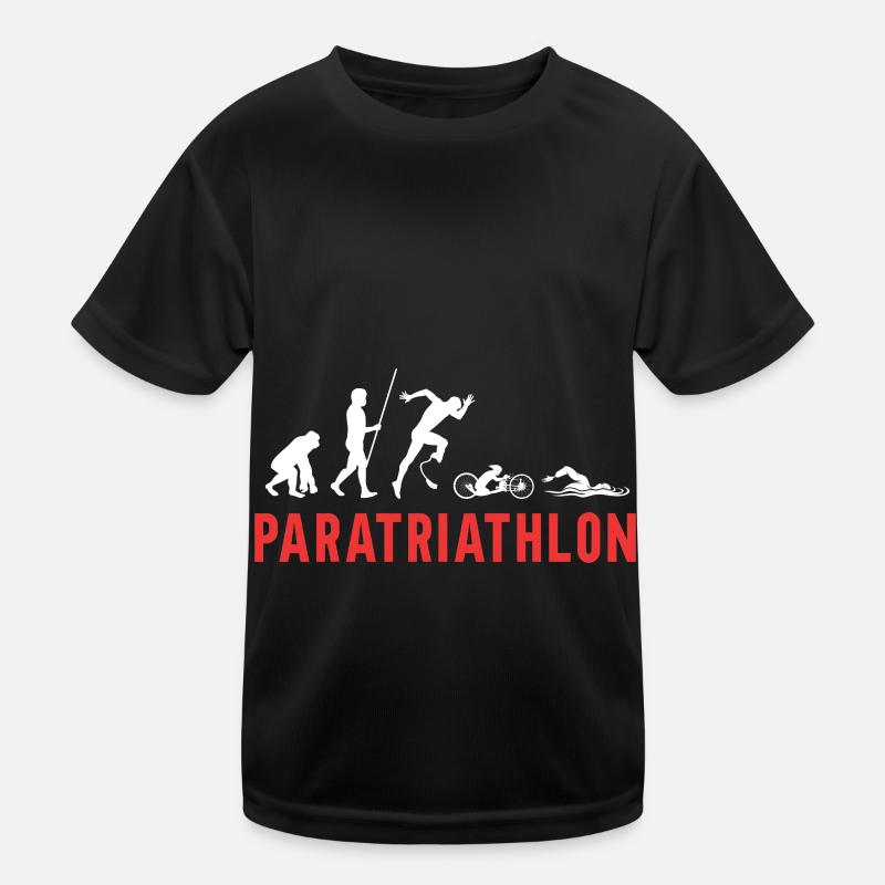 Evolution Paratriathlon for Triathletes - Kids Functional T-Shirt - black