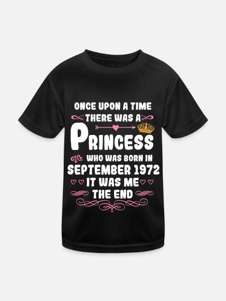 Il était une fois une princesse. Septembre 1972 Gebu - T-shirt sport Enfant - noir - Devant