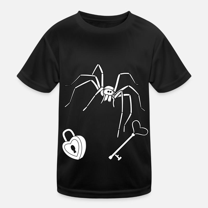 Horreur Halloween Spider Key Lock Guard T-shirt sport Enfant
