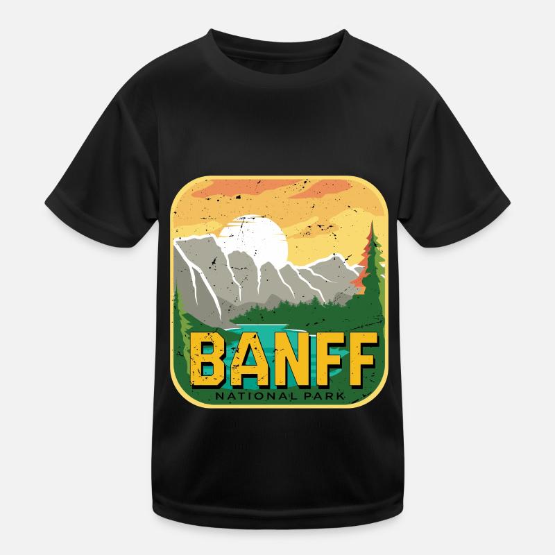 Nationalpark Kanada Alberta Banff Camping Mountain Kinder Funktions-T-Shirt