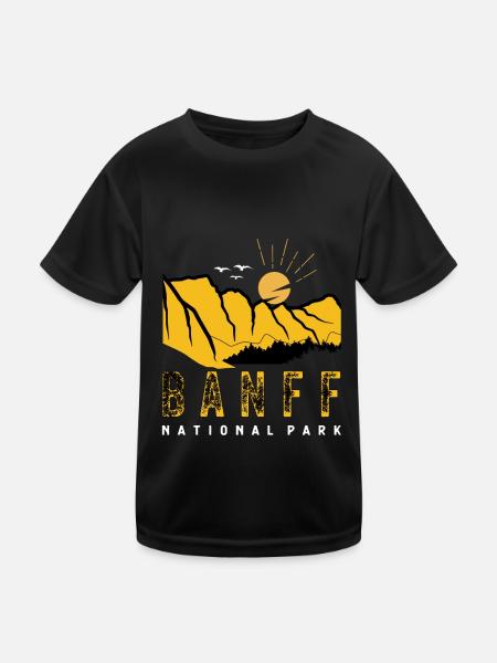 Parc national Banff Alberta Camping Nature Canada Gr - T-shirt sport Enfant - noir - Devant