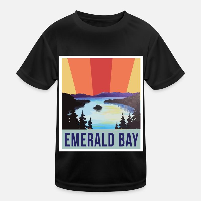 Emerald Bay Nevada Camping California State Park L Kids Functional T-Shirt