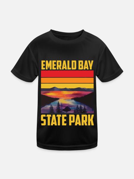 Lake Tahoe Emerald Bay Nevada California Staatspa - Kids Functional T-Shirt - black - Front