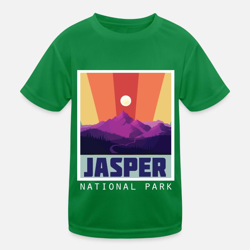 Jasper Icefields Parkway Nationalpark Kanada Alber Kinder Funktions-T-Shirt