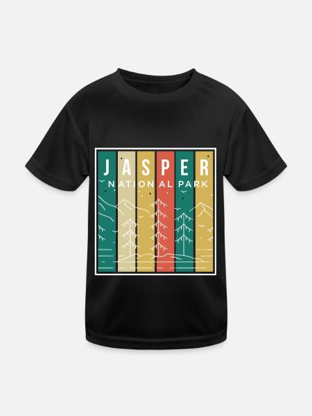 Parc national Jasper Canada Souvenir Mountains Cam - T-shirt sport Enfant - noir - Devant