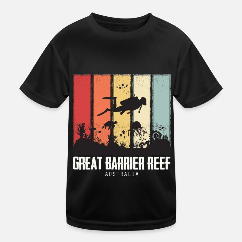Great Barrier Reef Diving Australia Coral Reef Kids Functional T-Shirt