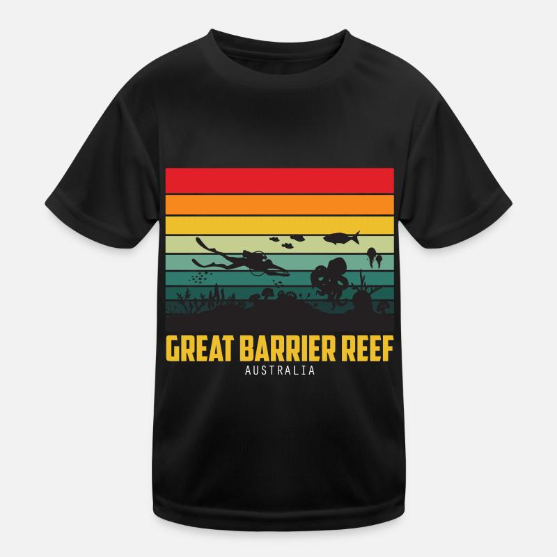 Récif corallien Australie Grande Barrière de Corail Plongée T-shirt sport Enfant