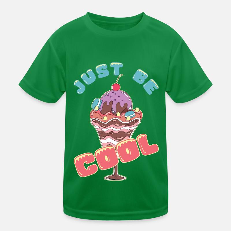 Eiscreme logo Sommer Softeis Geschenkidee Kinder Funktions-T-Shirt