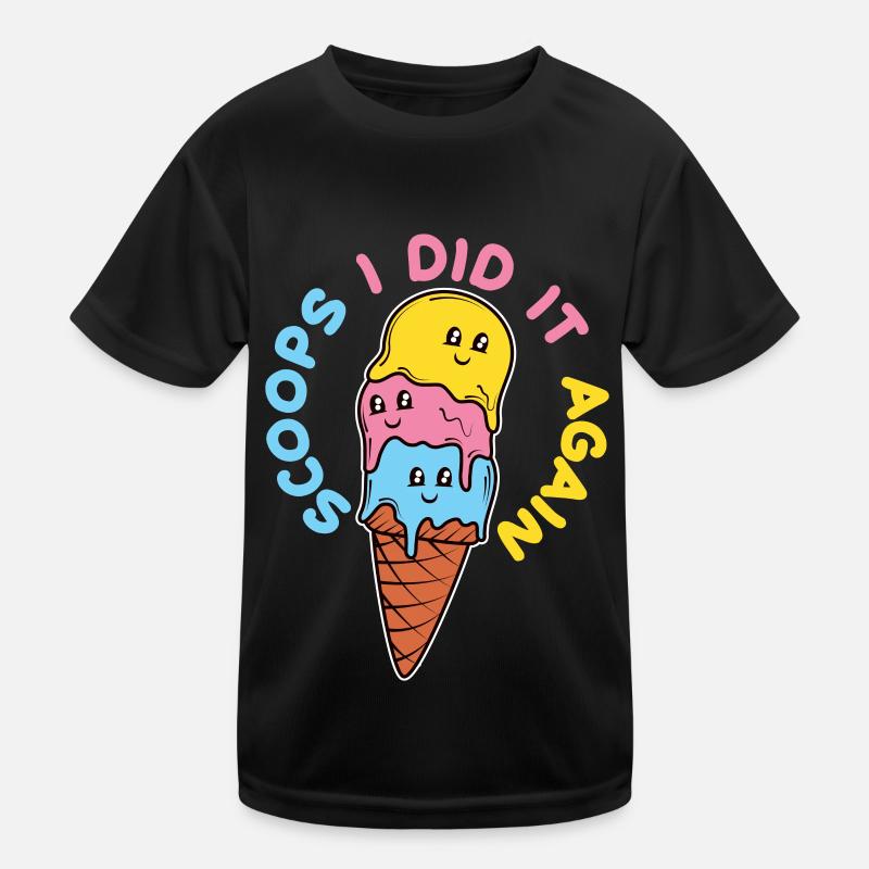 Eiscreme logo Sommer Softeis Geschenkidee Kinder Funktions-T-Shirt