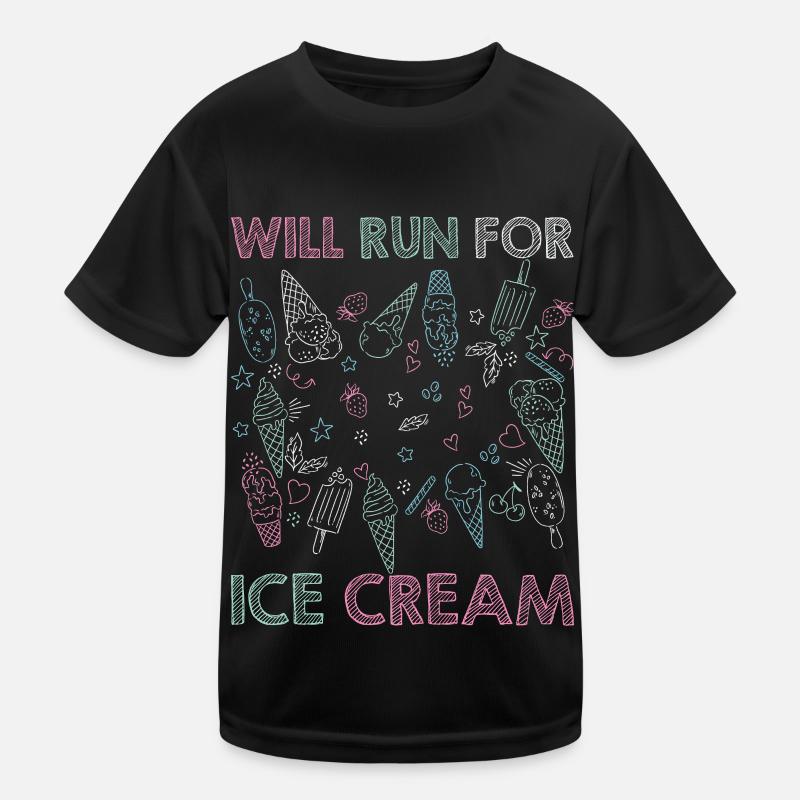 Eiscreme logo Sommer Softeis Geschenkidee Kinder Funktions-T-Shirt