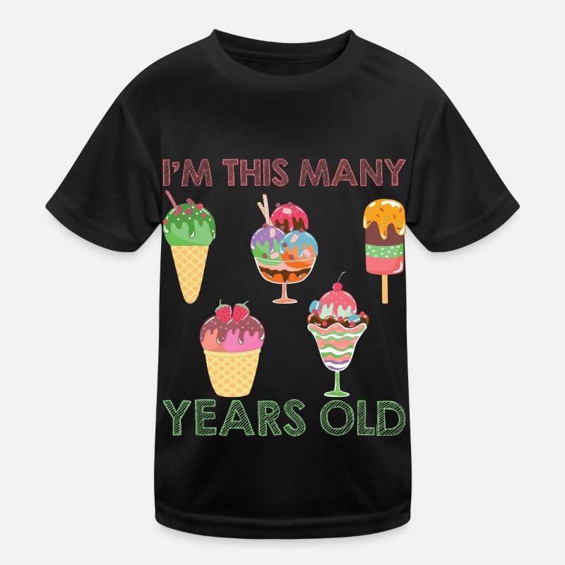 Eiscreme logo Sommer Softeis Geschenkidee Kinder Funktions-T-Shirt
