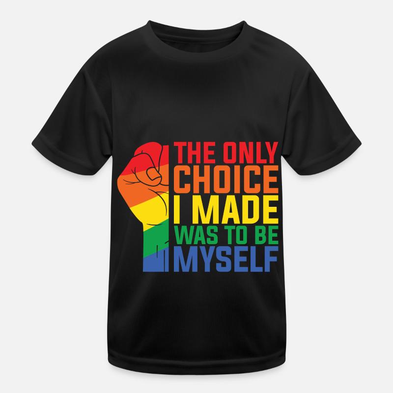 LGBT Human Mensch Regenbogen Geschenkidee Kinder Funktions-T-Shirt