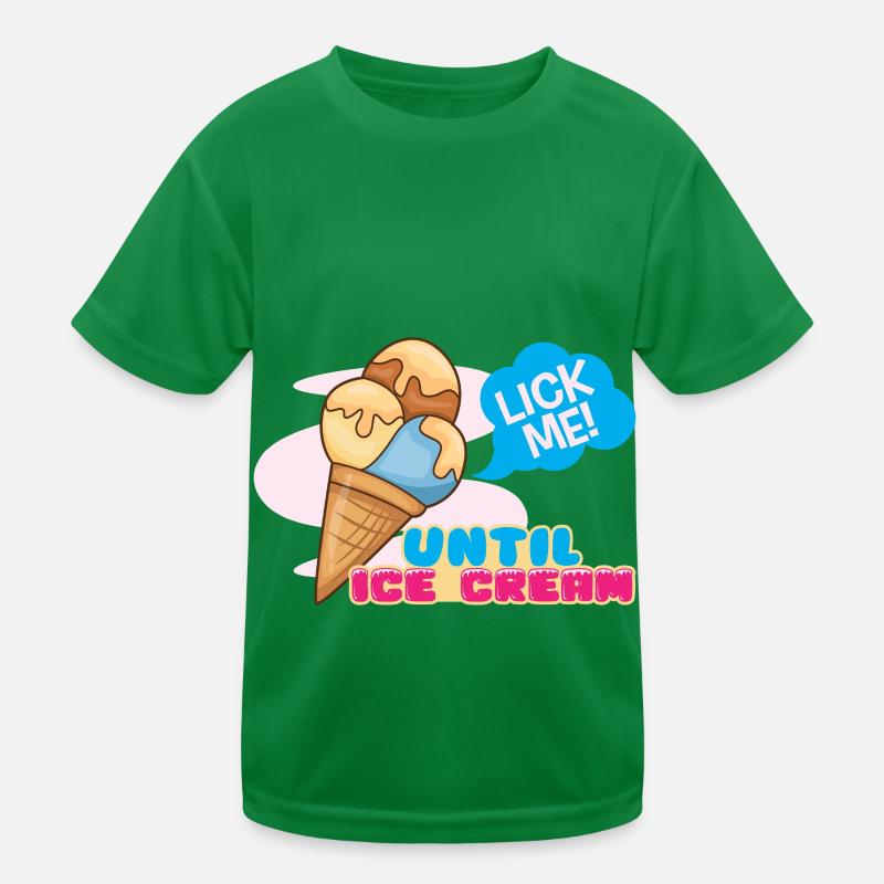 Eiscreme logo Sommer Softeis Geschenkidee Kinder Funktions-T-Shirt