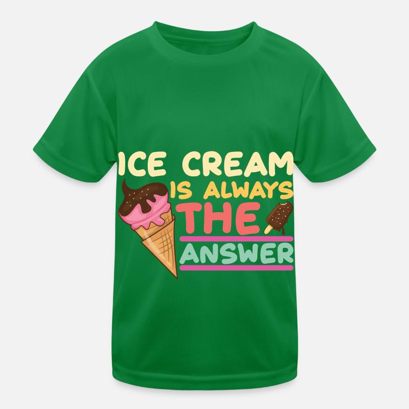 Eiscreme logo Sommer Softeis Geschenkidee Kinder Funktions-T-Shirt