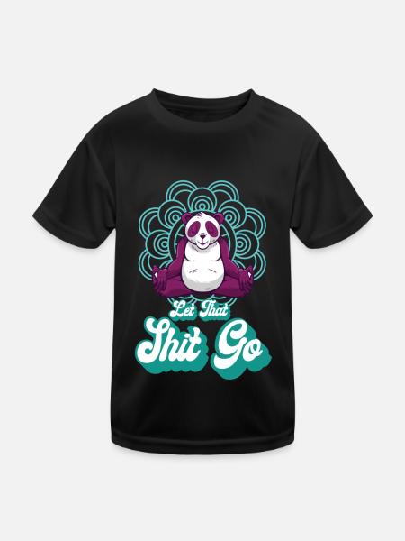 Panda Gaming Retro Cute Pandas Animal Lovers - Kids Functional T-Shirt - black - Front