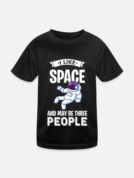 Space Astronaut Planets Solar System Galaxy M - Kids Functional T-Shirt - black - Front