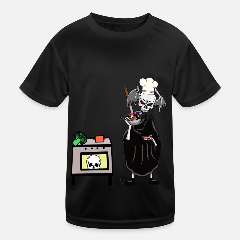 Culinary Art Horror Halloween Witching Hour Kitchen Kids Functional T-Shirt