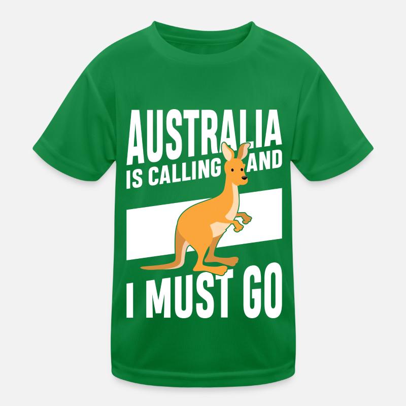 Australia calls Kangaroo Outback Cute Kangaroos Kids Functional T-Shirt