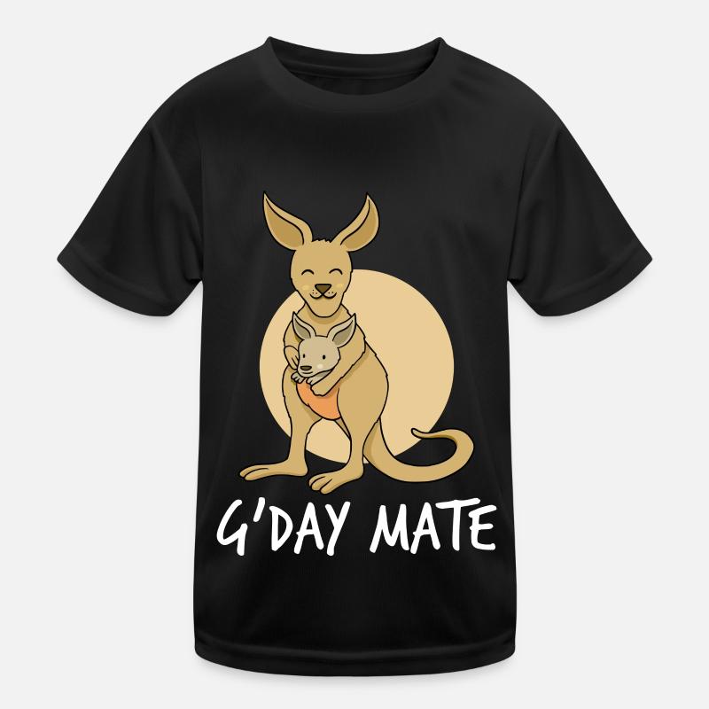 Niedliches Känguru G'day Mate Kängurus Australien Kinder Funktions-T-Shirt